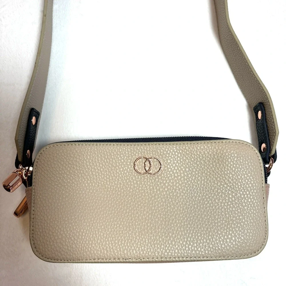 Crossbody Cell Phone And Essentials Purse Bag Caboodles Blush Pink Tan Nude Navy